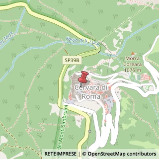 Mappa Via Alcide de Gasperi, 20, 00020 Cervara di Roma, Roma (Lazio)