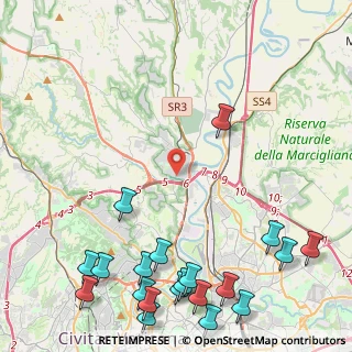 Mappa Via Veientana Vetere, 00188 Roma RM, Italia (6.8365)