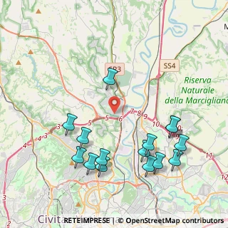 Mappa Via Veientana Vetere, 00188 Roma RM, Italia (4.88333)