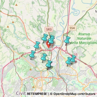 Mappa Via Veientana Vetere, 00188 Roma RM, Italia (3.05727)