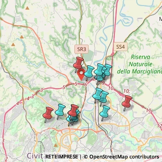 Mappa Via Veientana Vetere, 00188 Roma RM, Italia (3.73471)