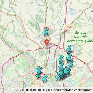 Mappa Via Veientana Vetere, 00188 Roma RM, Italia (6.0695)