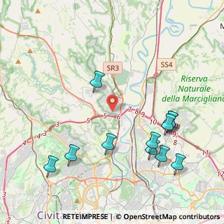 Mappa Via Veientana Vetere, 00188 Roma RM, Italia (5.07909)