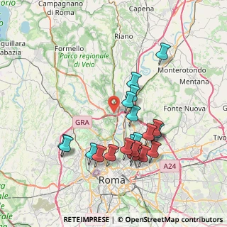 Mappa Via Veientana Vetere, 00188 Roma RM, Italia (7.68)
