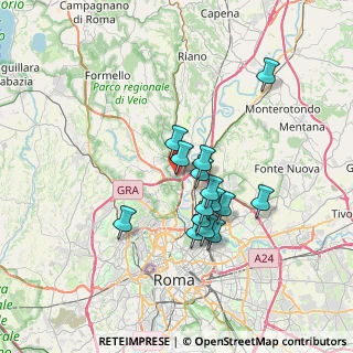 Mappa Via Veientana Vetere, 00188 Roma RM, Italia (5.99467)