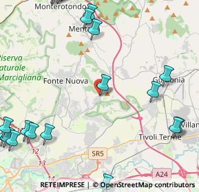 Mappa Via Appennini, 00013 Santa Lucia RM, Italia (6.8995)