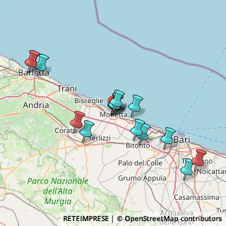 Mappa Via Ragno Tenente, 70056 Molfetta BA, Italia (15.73333)