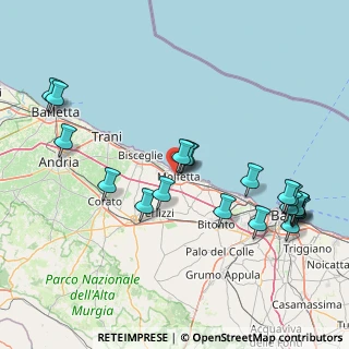 Mappa Via Prolungamento Caduti sul Mare, 70056 Molfetta BA, Italia (19.3595)