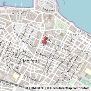 Mappa Via Urbano Rattazzi, 9, 70056 Molfetta, Bari (Puglia)