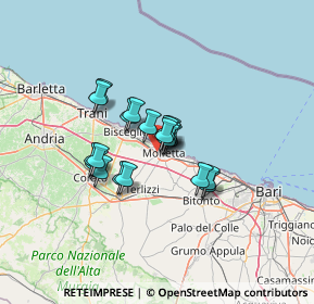 Mappa Strada Vicolo Favale Fondo, 70056 Molfetta BA, Italia (9.1415)