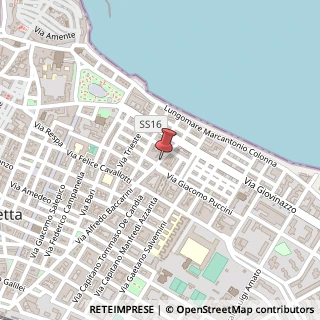 Mappa Via Alfredo Baccarini,  15, 70056 Molfetta, Bari (Puglia)