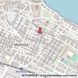 Mappa Via Giacomo Salepico, 29, 70056 Molfetta, Bari (Puglia)