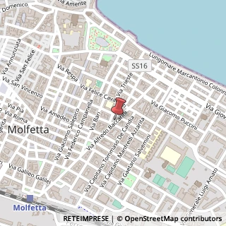 Mappa Via Alfredo Baccarini,  88, 70056 Molfetta, Bari (Puglia)