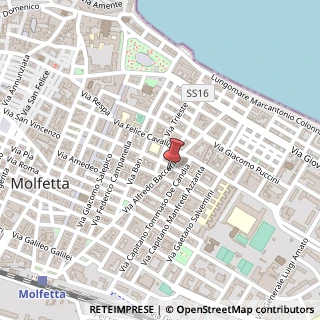 Mappa Via Baccarini, 77, 70056 Molfetta, Bari (Puglia)