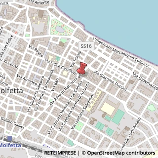 Mappa Via Baccarini, 59, 70056 Molfetta, Bari (Puglia)