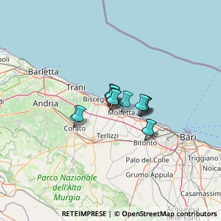 Mappa Via Adriano Olivetti CC MONGOLFIERA, 70056 Molfetta BA, Italia (7.58286)