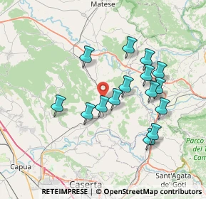 Mappa Via Cafari-Santa Caterina, 81013 Caiazzo CE, Italia (7.07133)