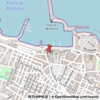 Mappa Via San Domenico, 54, 70056 Molfetta, Bari (Puglia)