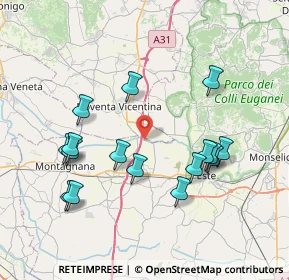 Mappa Via Santa Croce, 36025 Noventa vicentina VI, Italia (7.81313)
