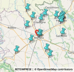 Mappa Via Emilia Bossi Gregotti, 27036 Mortara PV, Italia (8.8035)