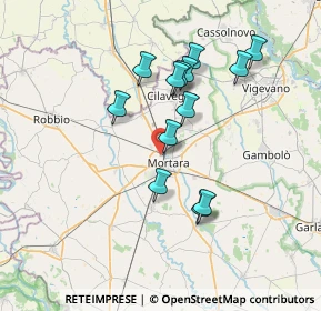 Mappa Via Emilia Bossi Gregotti, 27036 Mortara PV, Italia (6.45462)