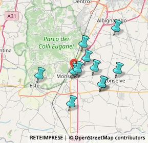 Mappa Via Piave, 35043 Monselice PD, Italia (5.84727)