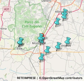 Mappa Via Piave, 35043 Monselice PD, Italia (7.28818)
