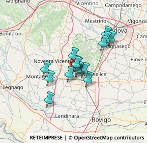 Mappa Via Banze, 35030 Baone PD, Italia (9.30267)