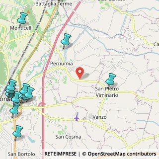 Mappa Via San Pietro Viminario, 35020 Pernumia PD, Italia (3.70706)