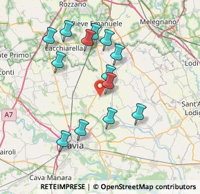 Mappa Via delle Betulle, 27010 Bornasco PV, Italia (6.95308)