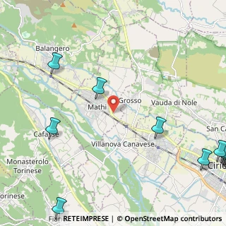 Mappa Via Bernardo Vittone, 10075 Mathi TO, Italia (3.71333)