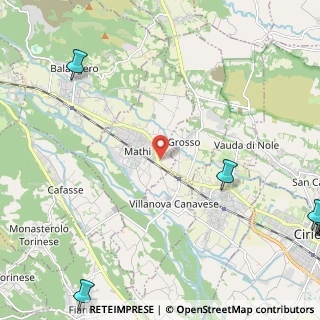 Mappa Via Bernardo Vittone, 10075 Mathi TO, Italia (4.36167)