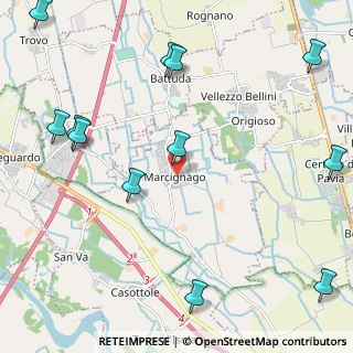 Mappa Via Enrico Sacchi, 27020 Marcignago PV, Italia (2.96333)