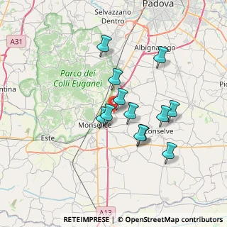 Mappa Piazza Ruzante, 35020 Pernumia PD, Italia (5.82583)
