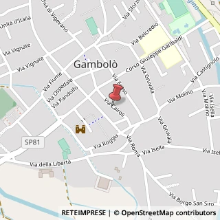 Mappa Via cairoli 14, 27025 Gambolò, Pavia (Lombardia)