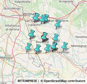 Mappa Piazza Donatori di Organi, 37051 Bovolone VR, Italia (9.9365)