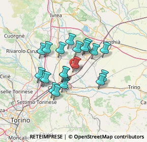 Mappa Via Regione Dossi, 10030 Rondissone TO, Italia (10.9055)