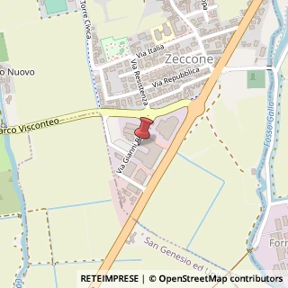 Mappa Via Gianni Brera, 6, 27010 Zeccone, Pavia (Lombardia)