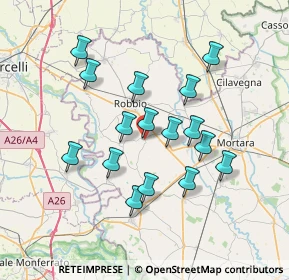 Mappa Via Asilo Gambarana, 27030 Castelnovetto PV, Italia (6.40438)