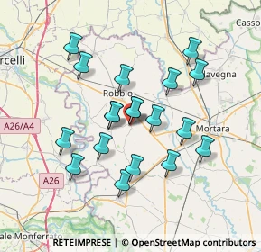 Mappa Via Asilo Gambarana, 27030 Castelnovetto PV, Italia (6.26895)