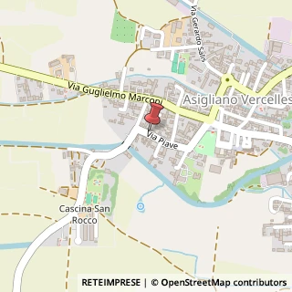 Mappa Via Piave, 43, 13032 Asigliano Vercellese VC, Italia, 13032 Asigliano Vercellese, Vercelli (Piemonte)