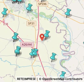 Mappa Regione Spassone, 13010 Pezzana VC, Italia (6.424)