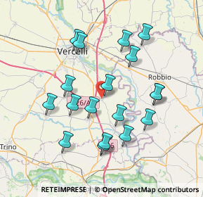 Mappa Regione Spassone, 13010 Pezzana VC, Italia (7.20389)