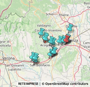 Mappa Via Chiampo, 36071 Arzignano VI, Italia (10.874)