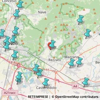 Mappa Botticino via Molini n, 25082 Botticino BS, Italia (6.7085)
