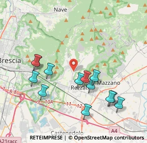 Mappa Botticino via Molini n, 25082 Botticino BS, Italia (3.98923)