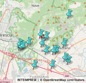 Mappa Botticino via Molini n, 25082 Botticino BS, Italia (3.75353)