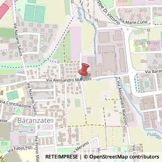 Mappa Via Antonio Rosmini,  20, 20021 Baranzate, Milano (Lombardia)