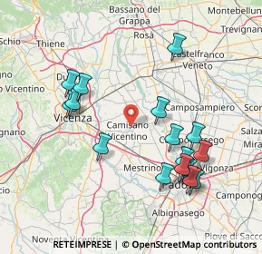 Mappa Via Levà, 36043 Camisano Vicentino VI, Italia (15.84765)