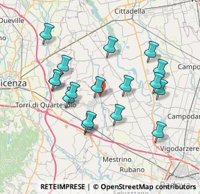 Mappa Via Levà, 36043 Camisano Vicentino VI, Italia (6.96765)